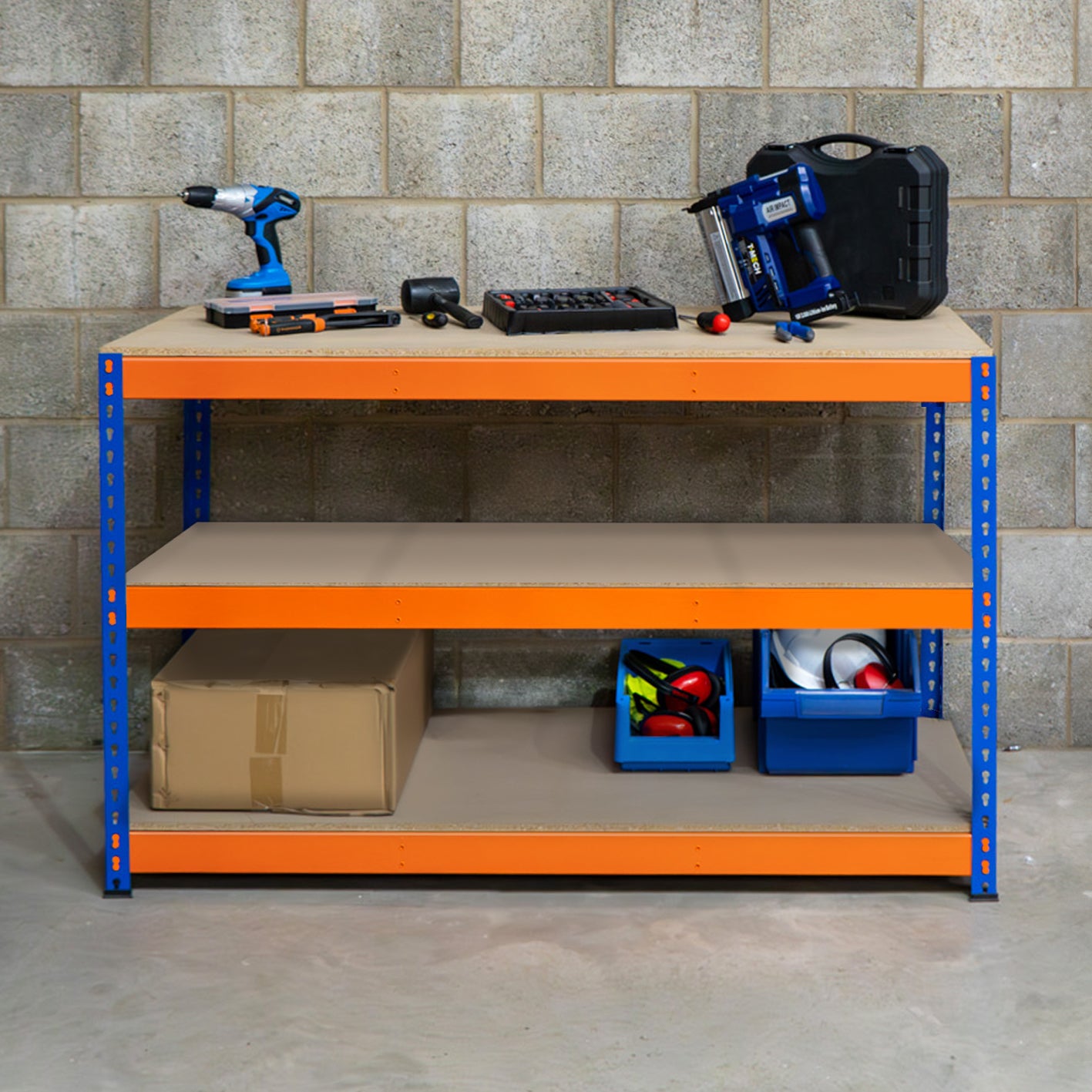 Q-Rax Scaffali da Garage Ripiano S-Rax 150x60 cm 300 kg