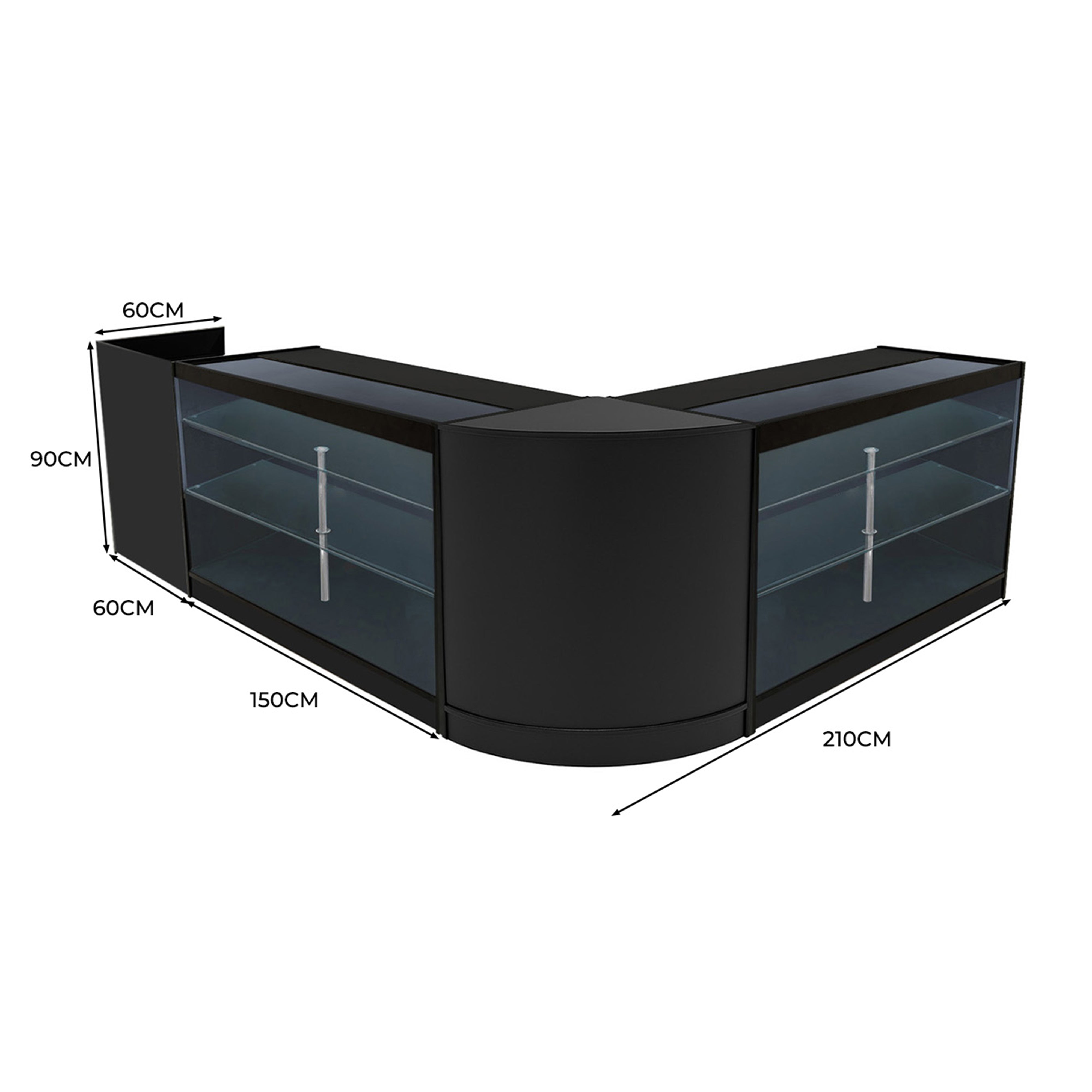 Q-Rax Set Banconi LED Nero Aries CM60 TB60 2x K1500