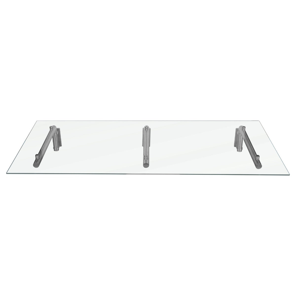 Q-Rax Deposito all'Aperto 180x80 pensilina vetro 8mm 3 staffe inox