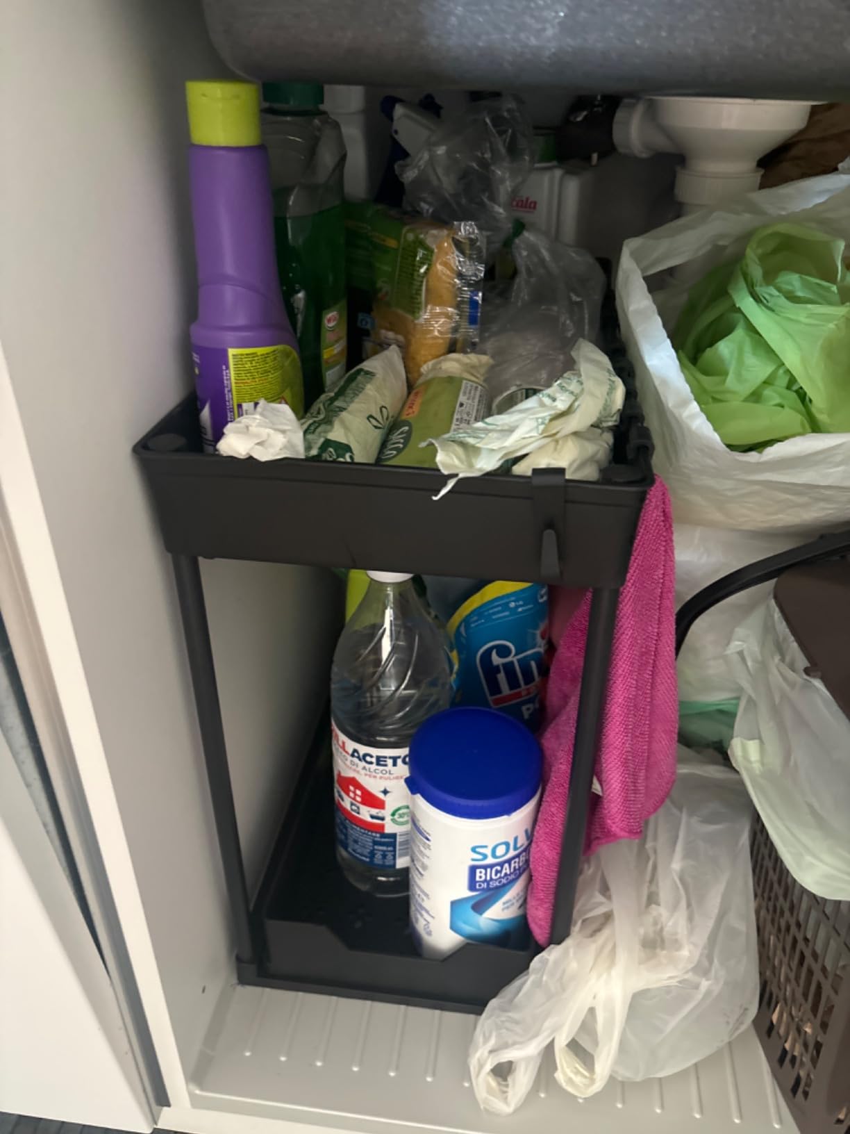 Meltrck Organizer Sottolavello 2 Livelli 2 Pezzi Bianco con Ganci