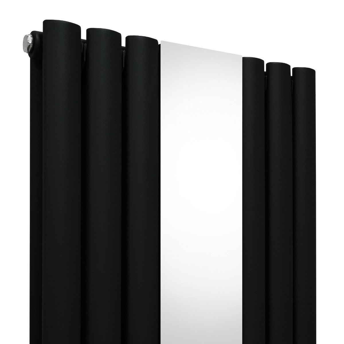Q-Rax Radiatore Pannello Ovale Specchio 1800x380 Nero