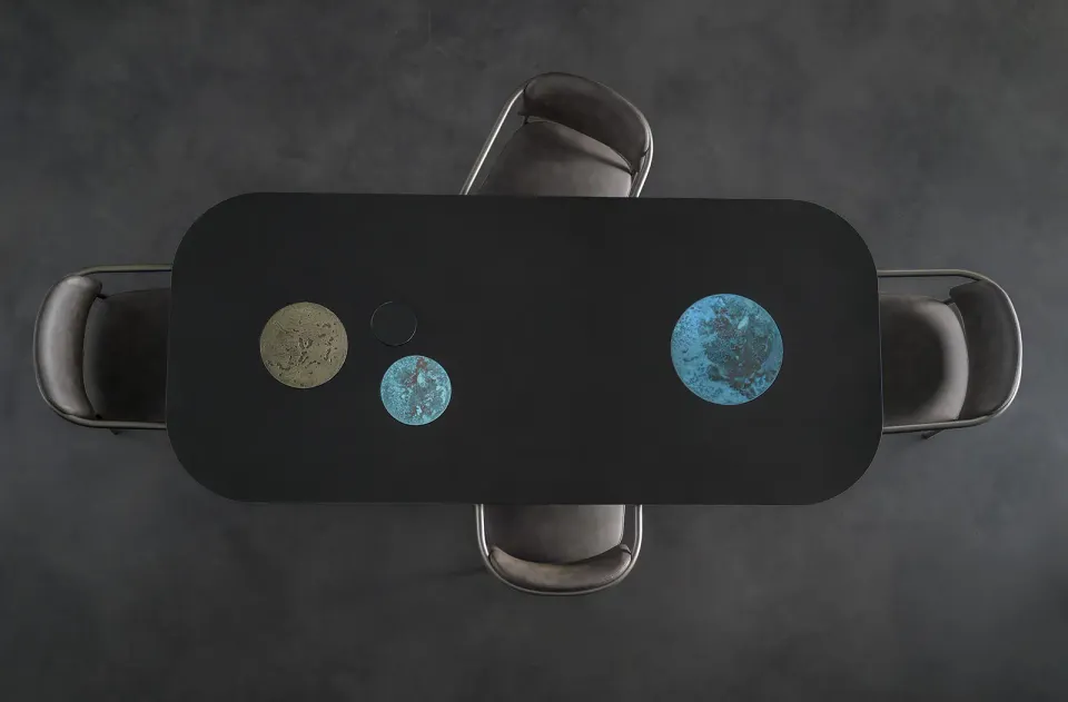 Siderio 7X Tavolo Acciaio Design per Soggiorno