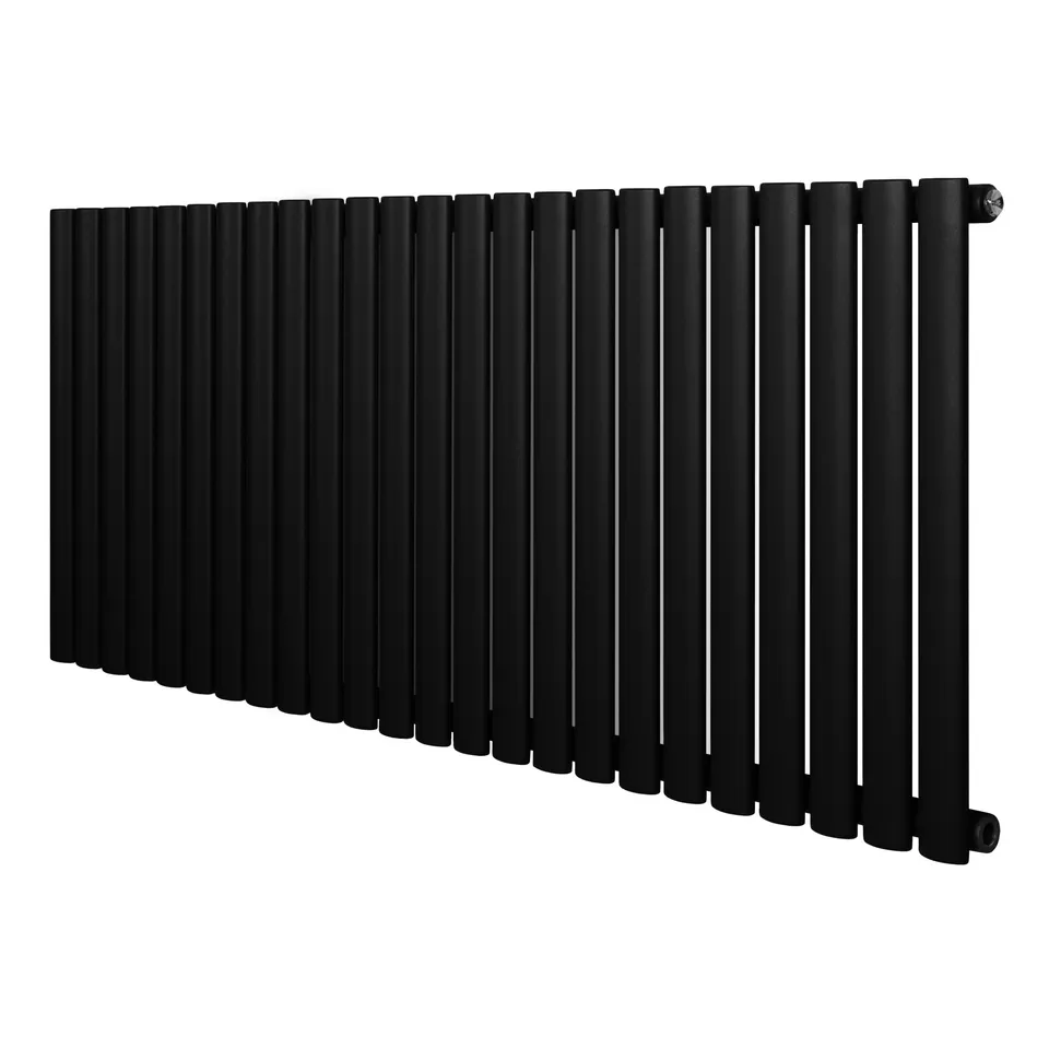Q-Rax Radiatori Tradizionali Ovale 1 Colonna 600x1440 mm Nero