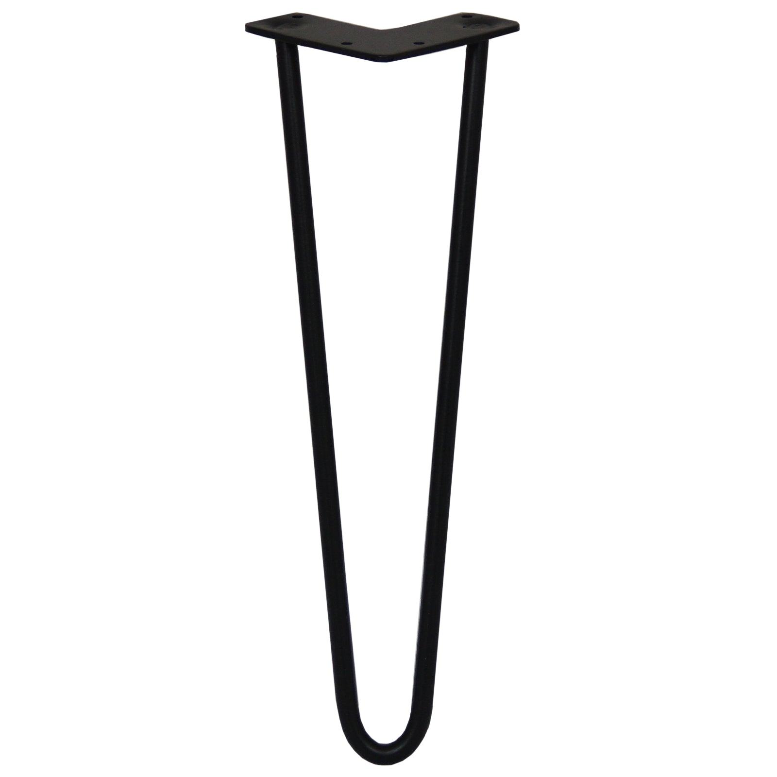 Q-Rax Gambe Tavolo a Forcina 40,6cm Nero 12mm 2 Rebbi 4pz