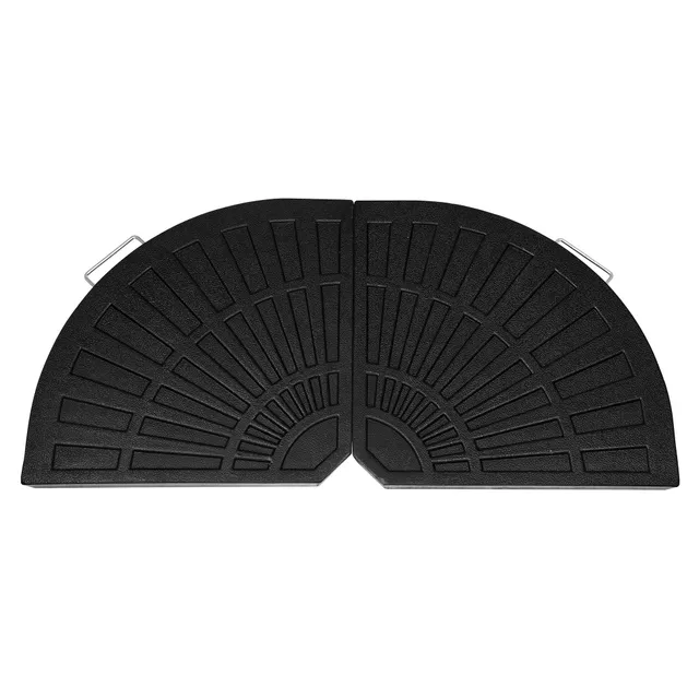 Q-Rax Base Ombrellone Ventaglio Set 2 Pesi Resina Nera