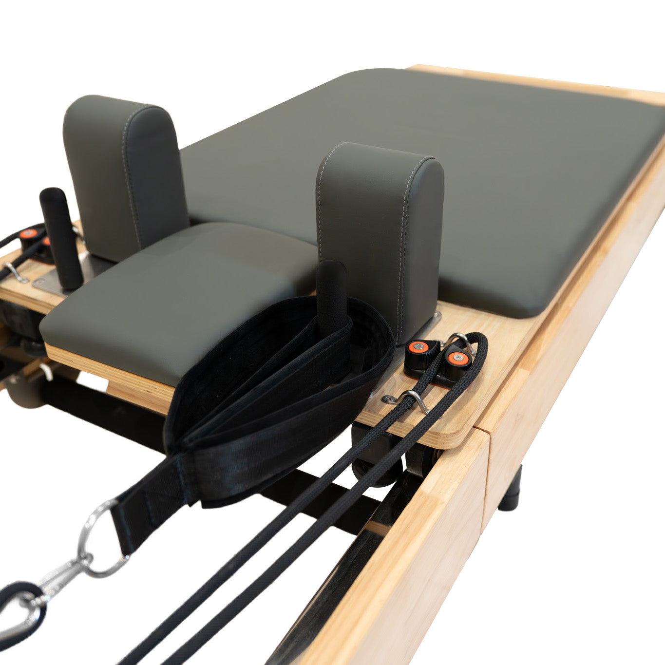Q-Rax Macchina Pilates Reformer Rovere Pieghevole 5 Molle