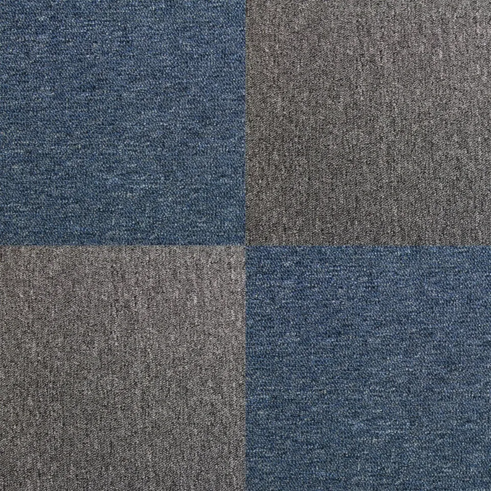 Q-Rax Mattonelle Moquette 40pz 10mq Blu Grigio 50x50
