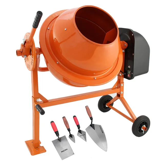 Q-Rax Commercio 70L Betoniera Elettrica 250W con Frattazzi