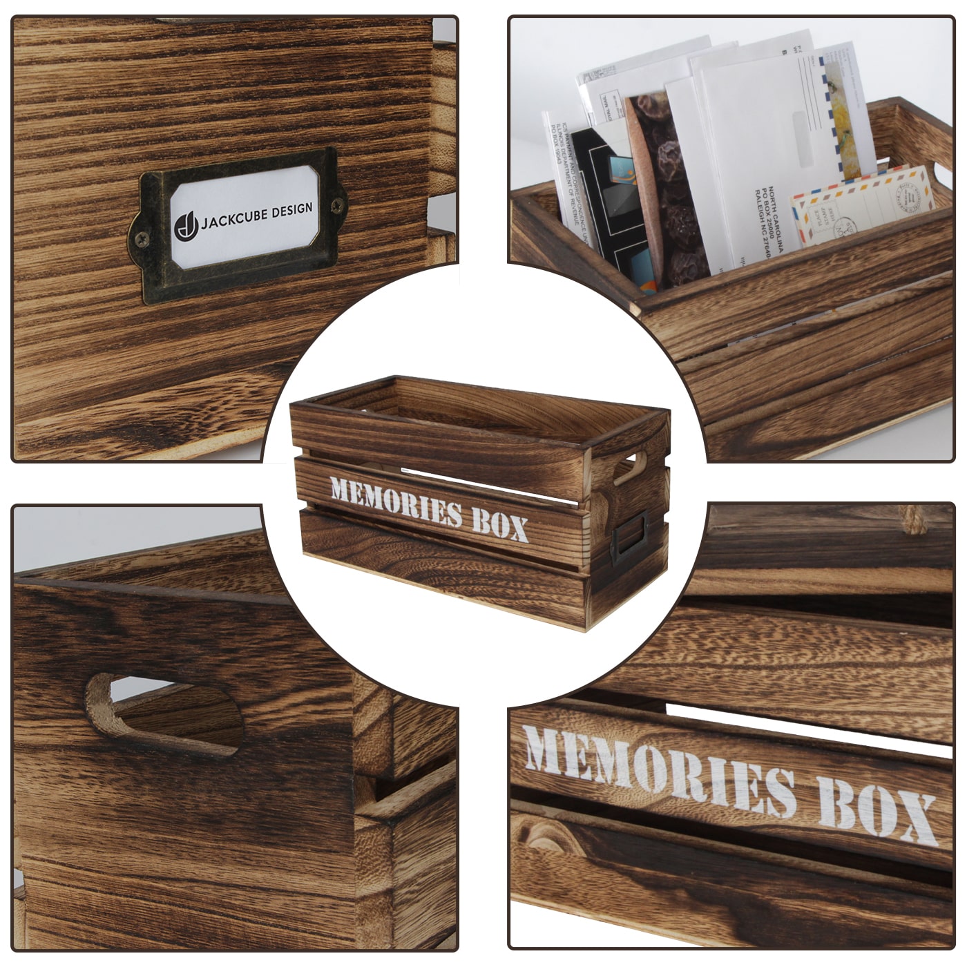 Jackcube Design Entryway Organizer Posta Legno Rustico