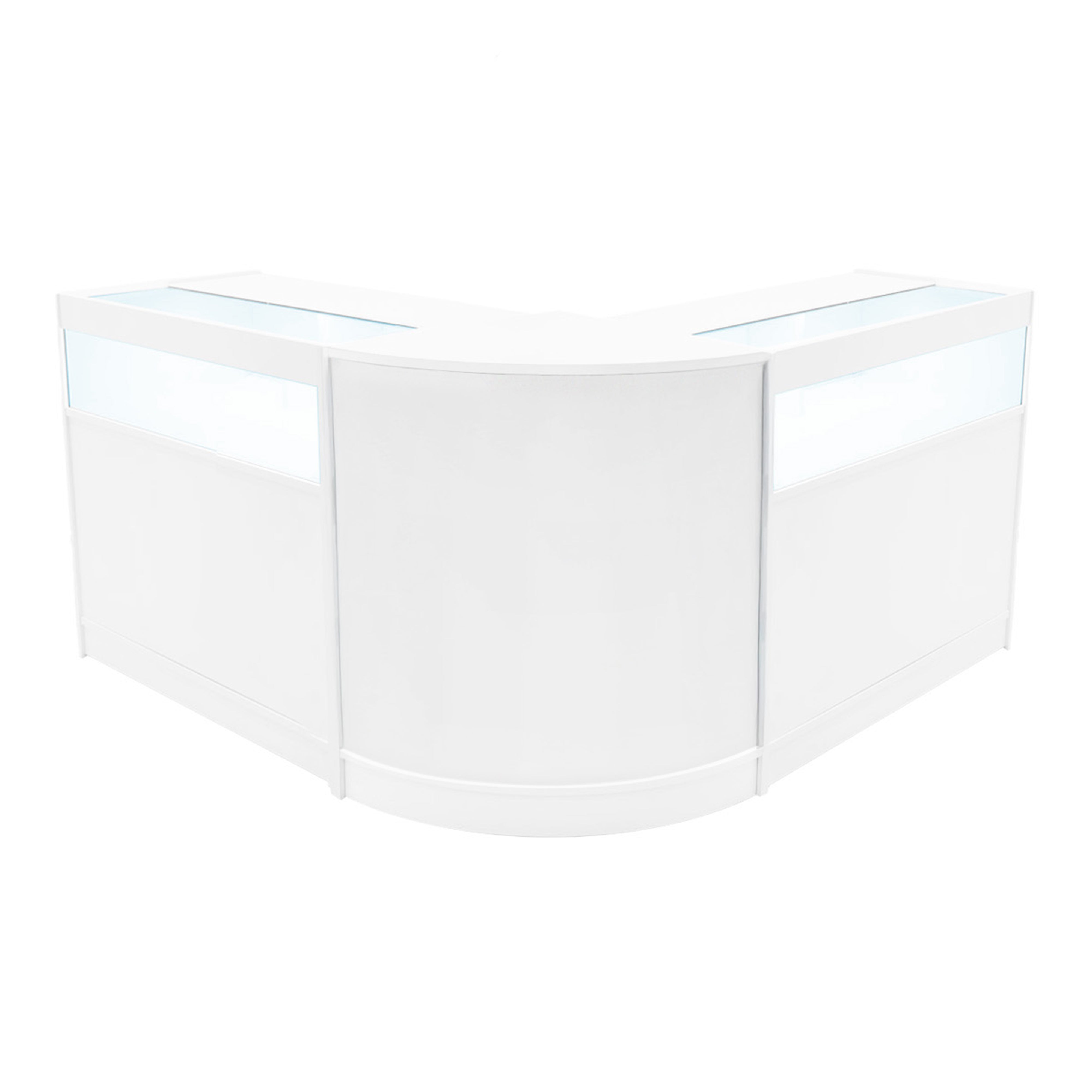 Q-Rax Iris set banconi LED B900x2+CM60 bianco vetro