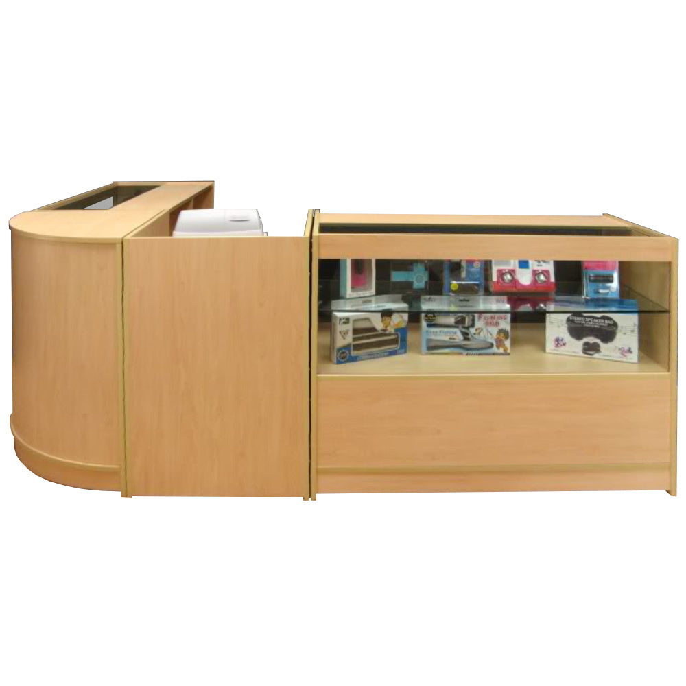 Q-Rax Cosmo Set Bancone Negozio Vetro 4 Pezzi B1200