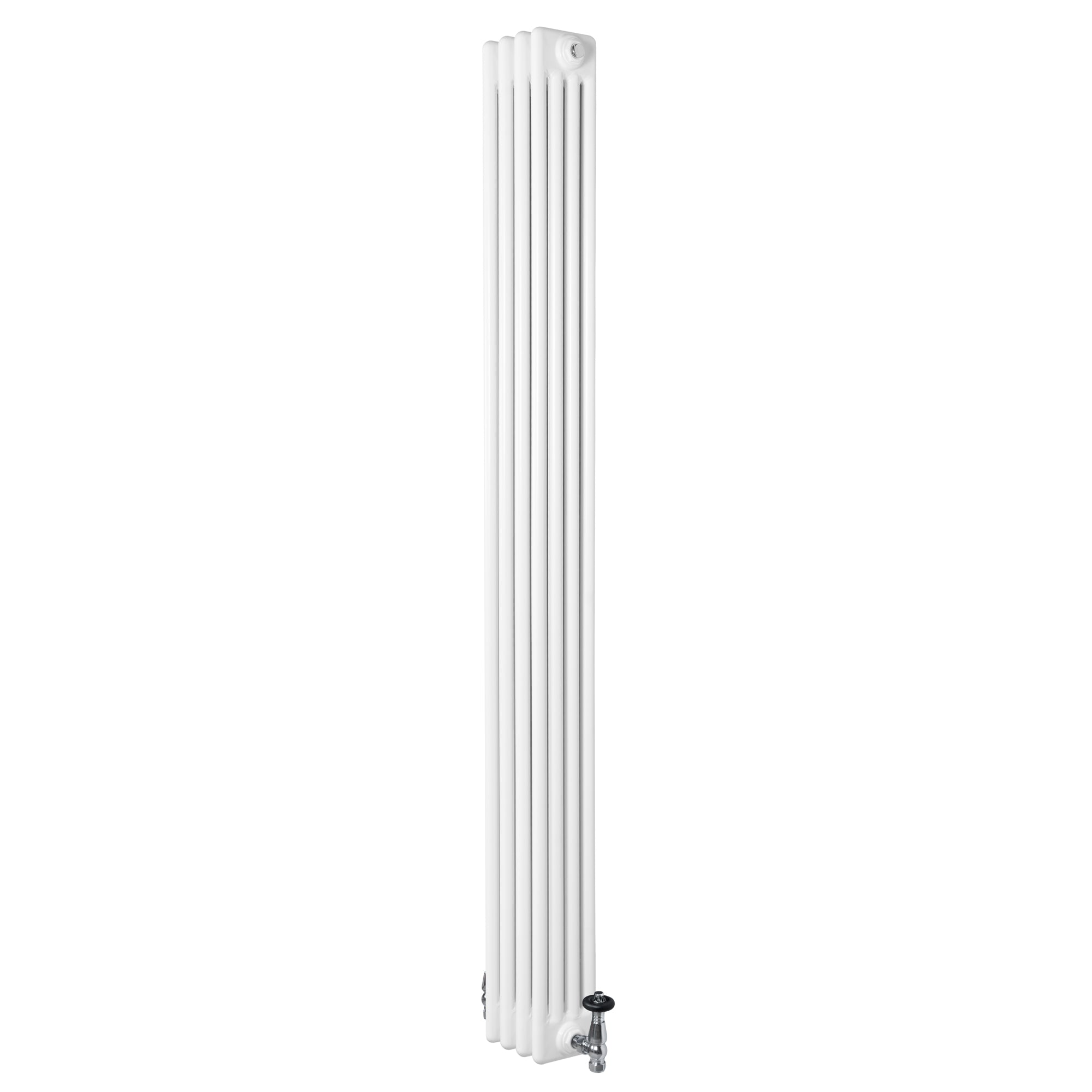 Q-Rax Radiatore 4 Colonne 1800x200 Bianco con Valvole