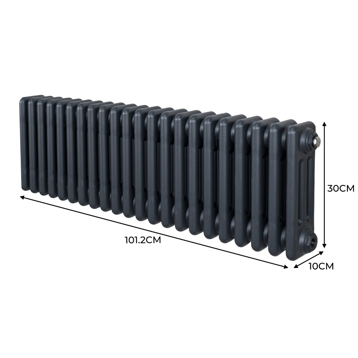 Q-Rax Radiatore 3 Colonne 300x1012 Grigio Antracite