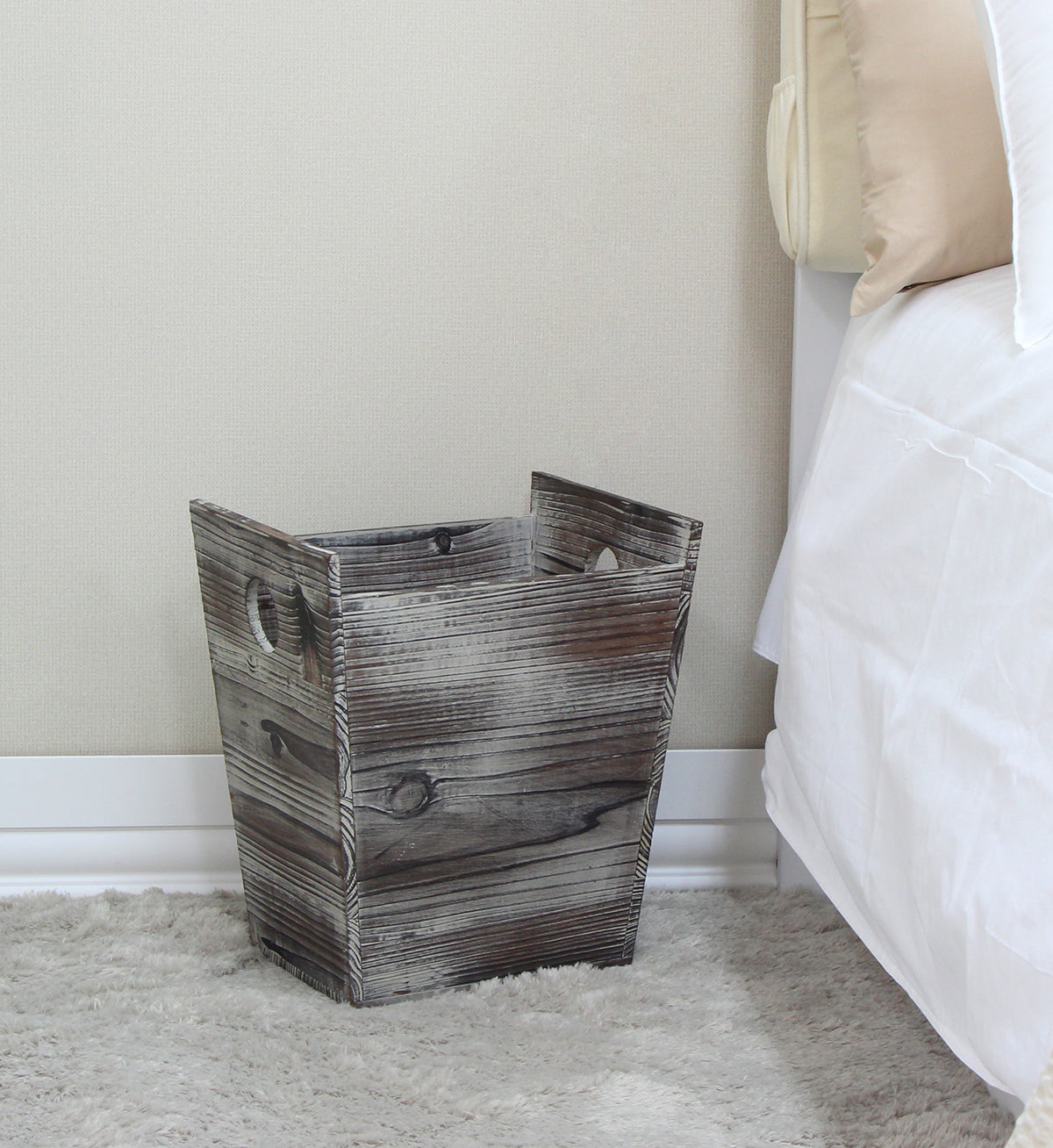 Jackcube Design Entryway Cestino Rifiuti Legno con Maniglie