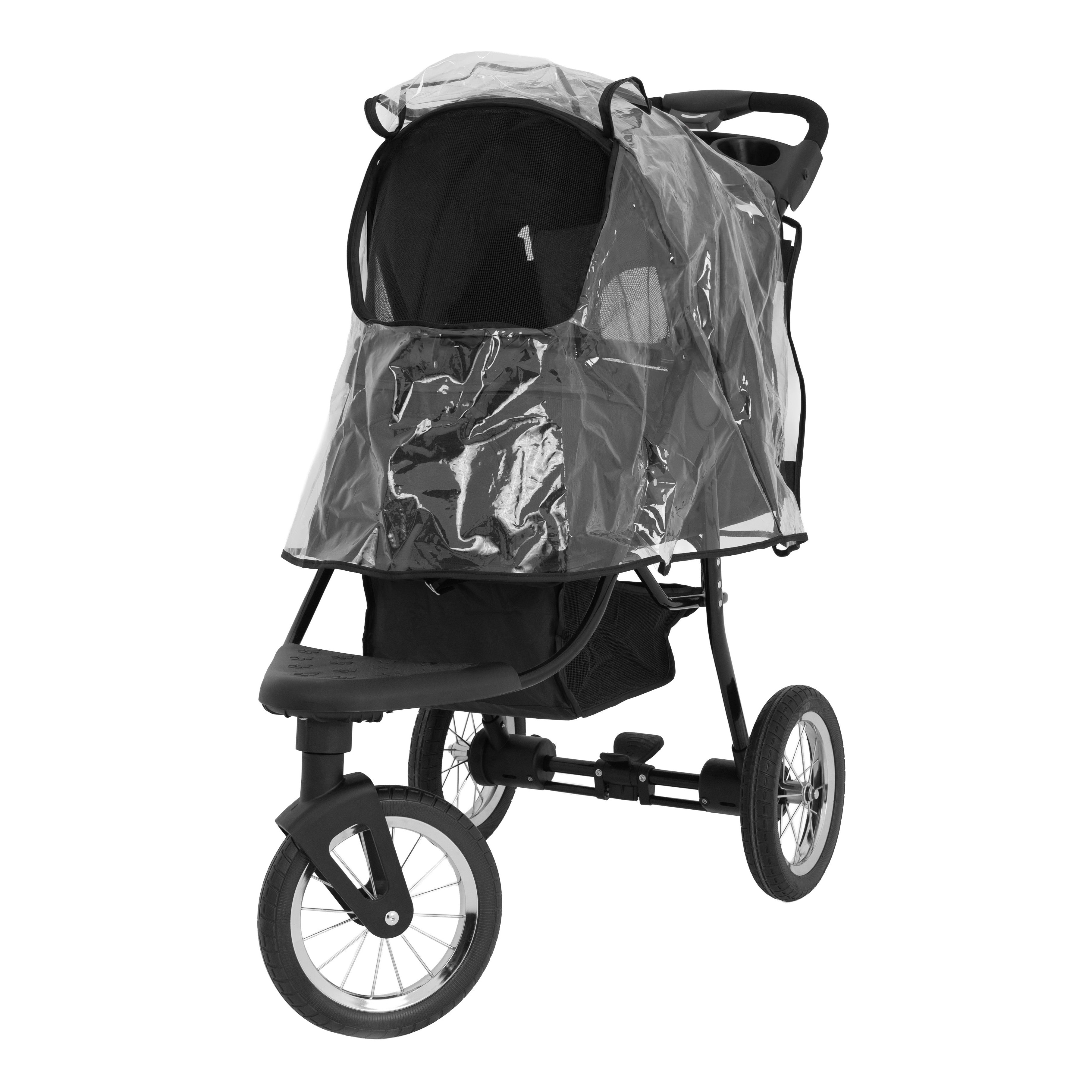 Q-Rax Accessori per la casa passeggino jogger animali nero pieghevole