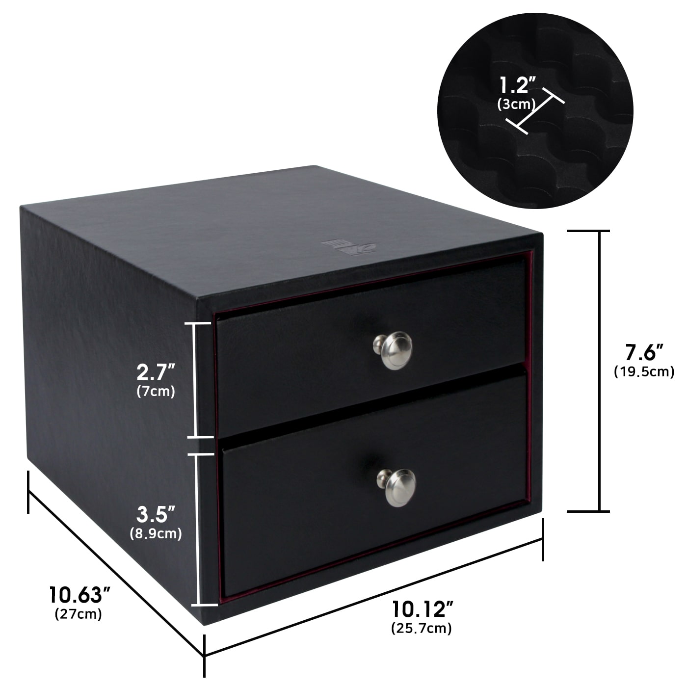 Jackcube Design Scatola Porta Oli Essenziali 96 Boccette 2 Cassetti