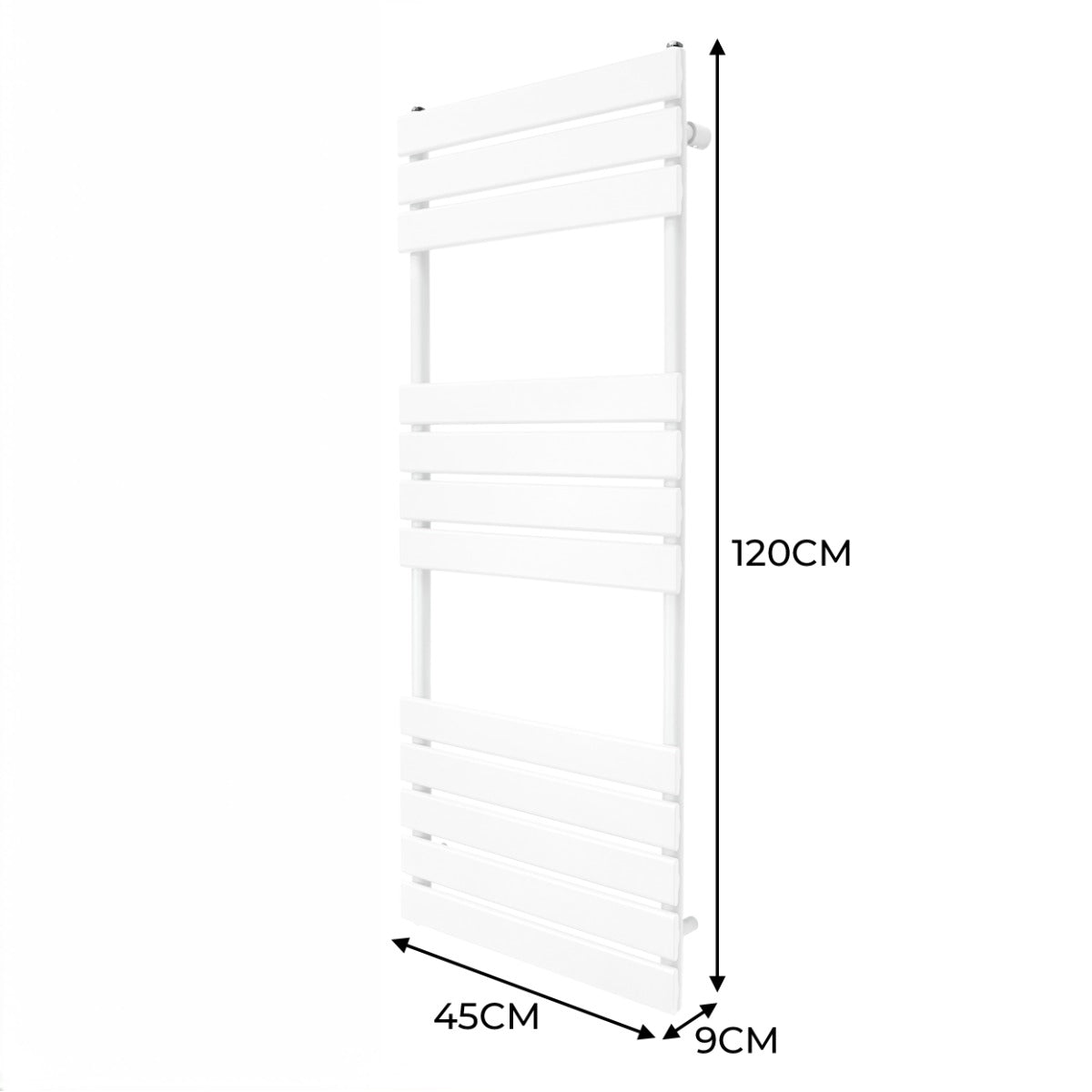 Q-Rax Radiatori per Asciugamani 1200x450 Scaldasalviette Bianco Acciaio