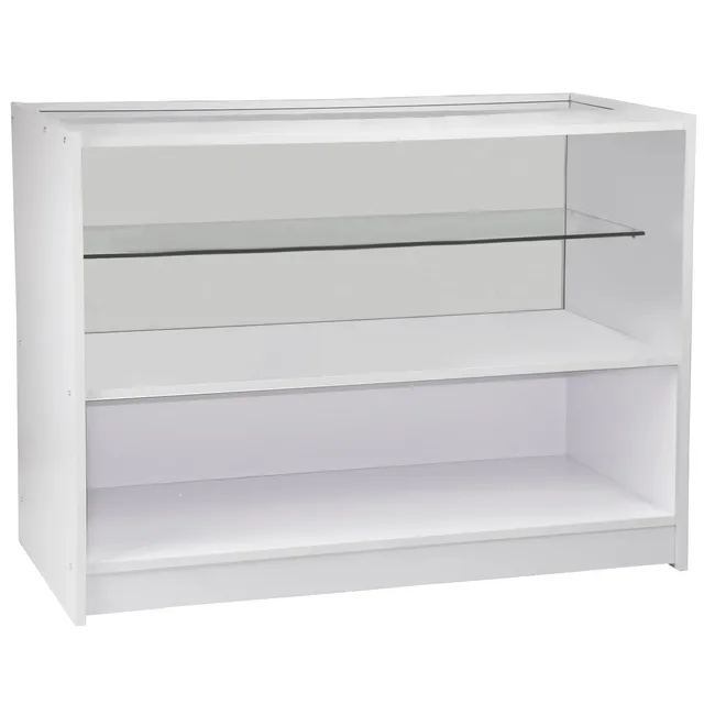 Q-Rax Bancone Negozio C1200 Bianco 120x60x90 cm Vetro