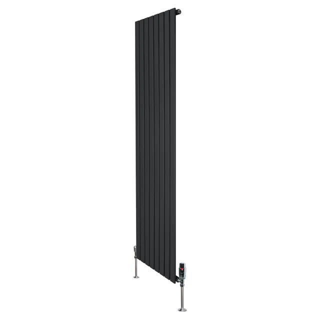 Q-Rax Radiatori a Pannelli Piatti Radiatore 1800x560 mm Nero Valvole