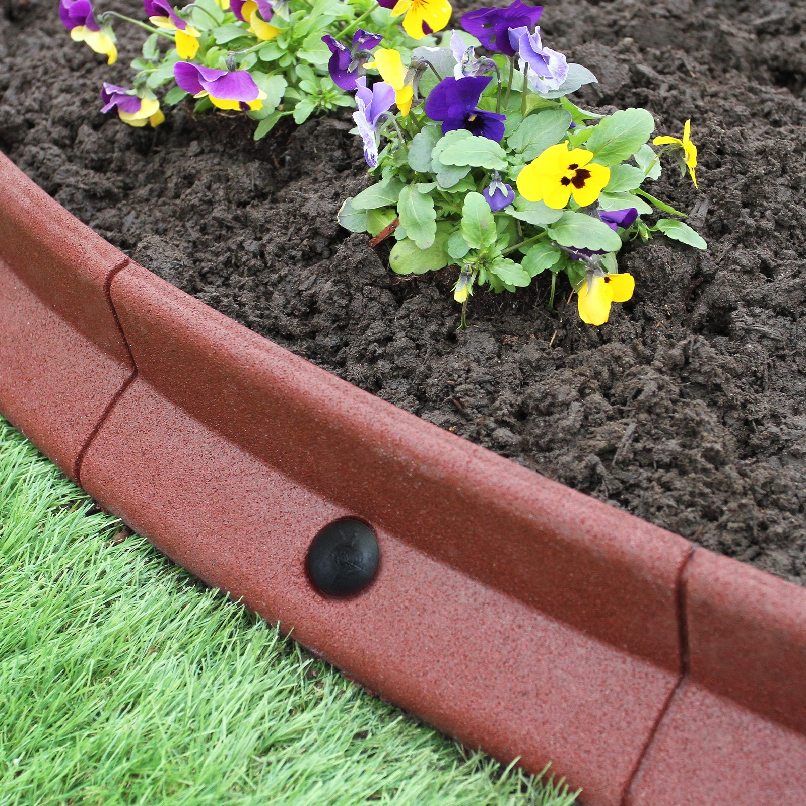 Q-Rax Bordatura Giardino flessibile terracotta 1,2m 6 pezzi