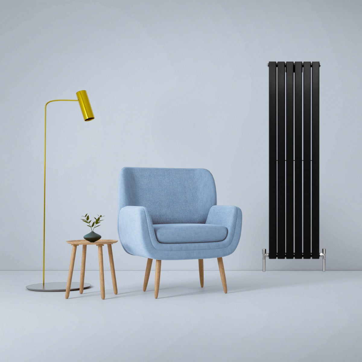 Q-Rax Radiatore Pannelli Piatti 160x42 cm Nero Opaco