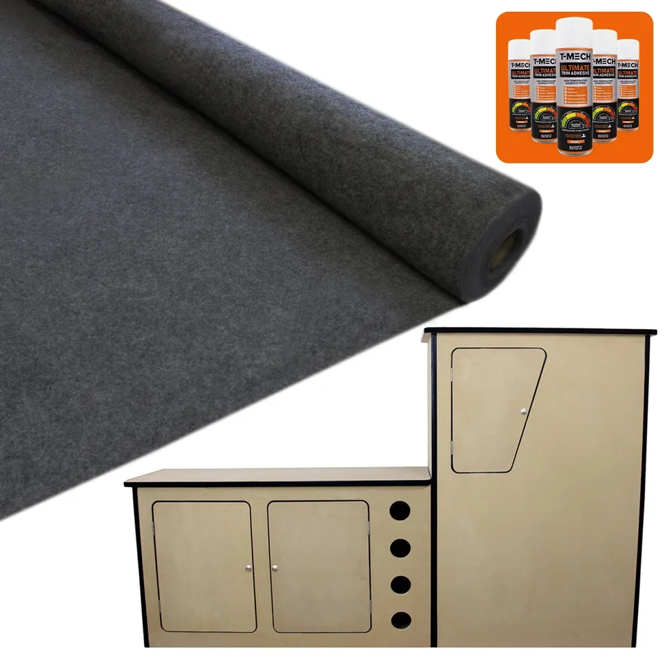 Q-Rax Accessori Casa Cucina Camper MDF Antracite 1980 mm