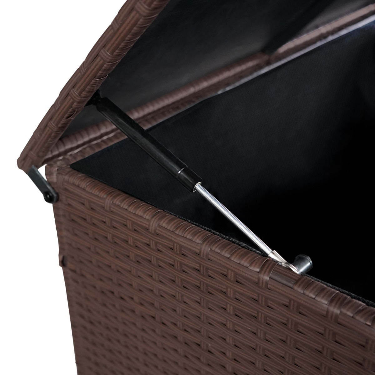 Q-Rax Mobili da Esterno Set Rattan 9 Posti Marrone con Box