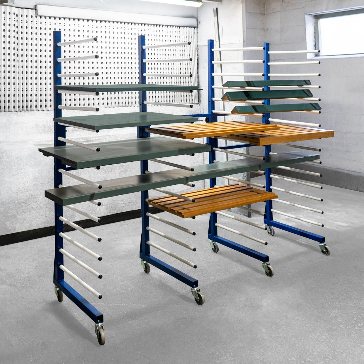 Q-Rax Strumenti Banco Carrello Verniciatura Doppio x2