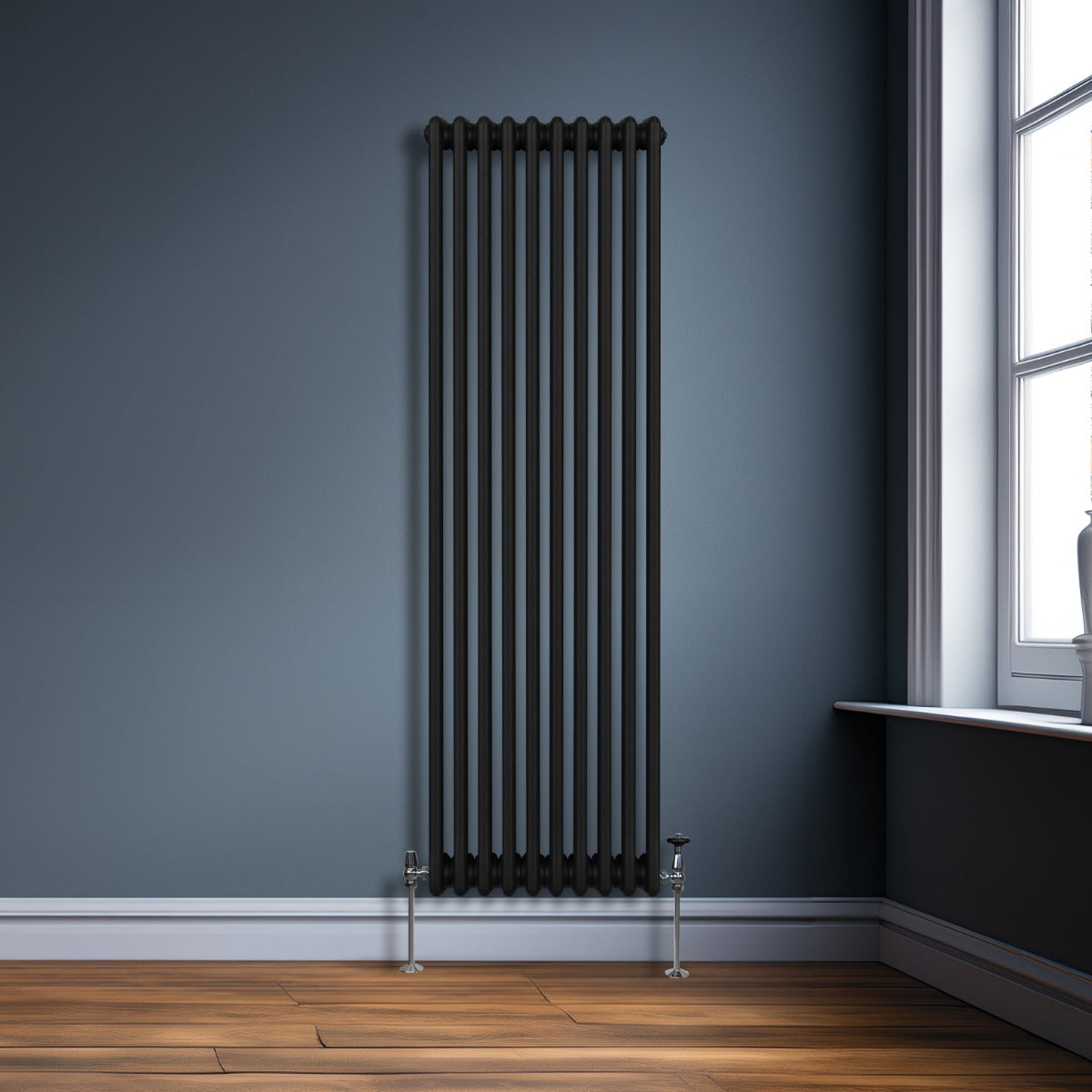 Q-Rax Radiatori Tradizionali 1800x472 termosifone nero 3 colonne