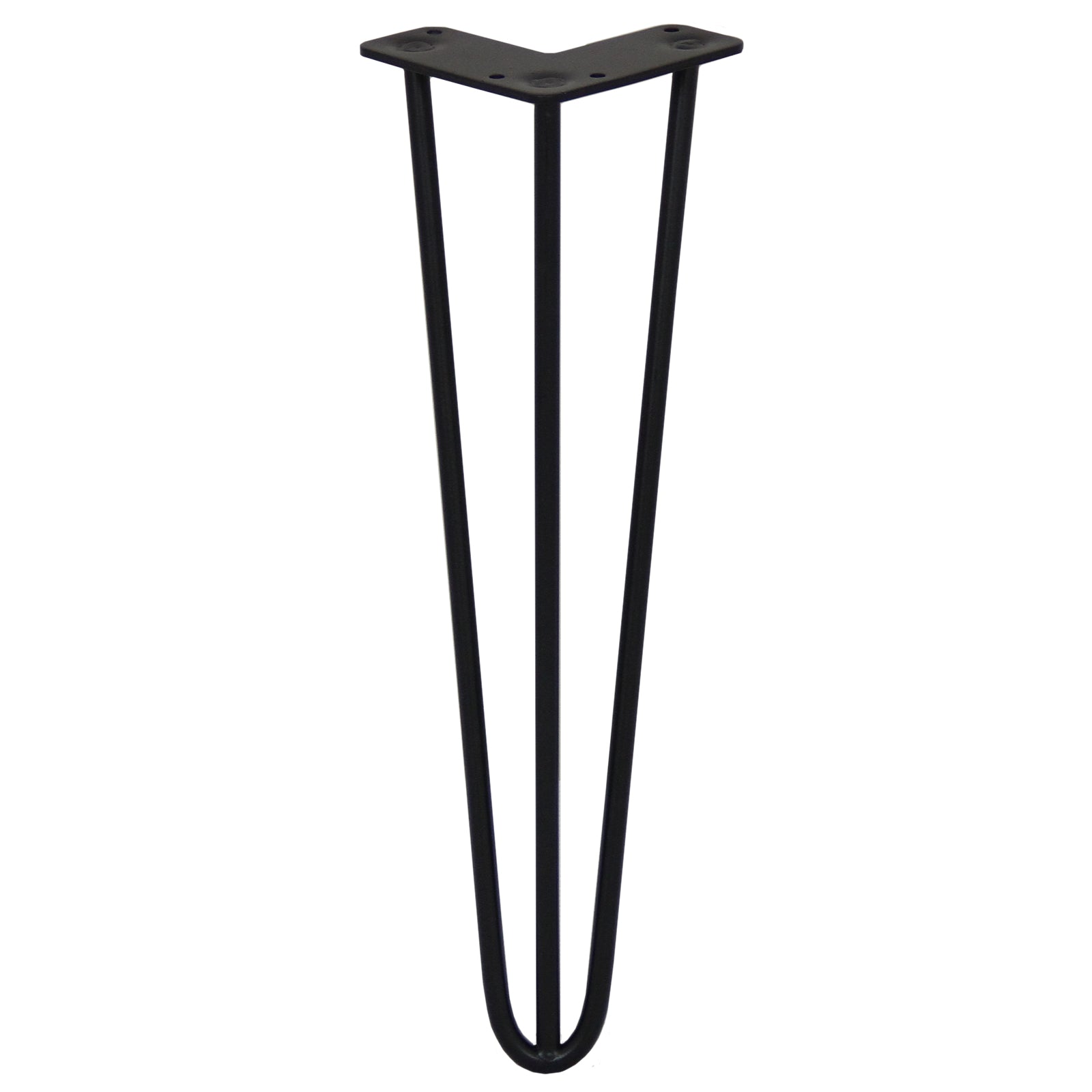 Q-Rax Gambe Tavolo Forcina 40,6 cm Set 4 Pezzi Nero 3 Rebbi