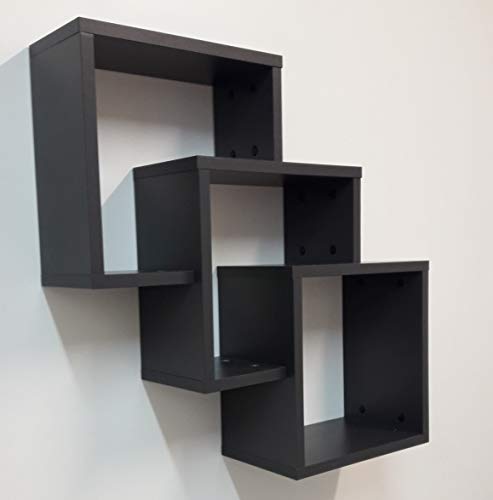 Henor Scaffale 3 cubi scala grafite 68x68 cm