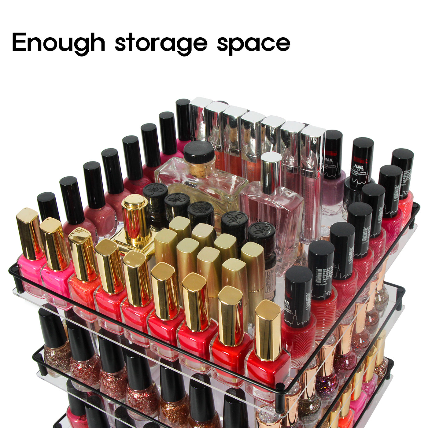Jackcube Design Makeup Espositore Smalti Girevole 5 Piani Acrilico 360°