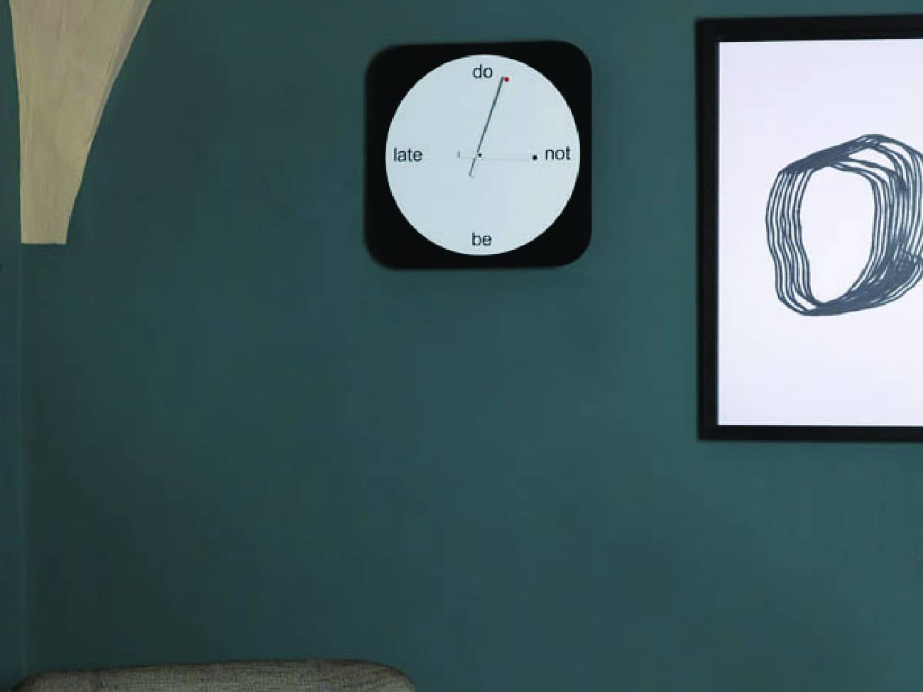 Officinanove Do Not Be Late orologio da parete design