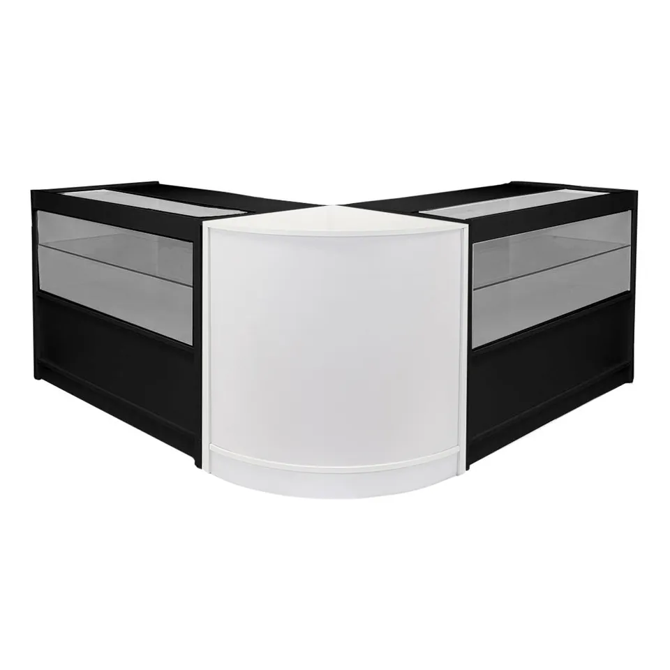 Q-Rax Emperor Set Bancone Negozio C1200+CM60 Bianco Nero