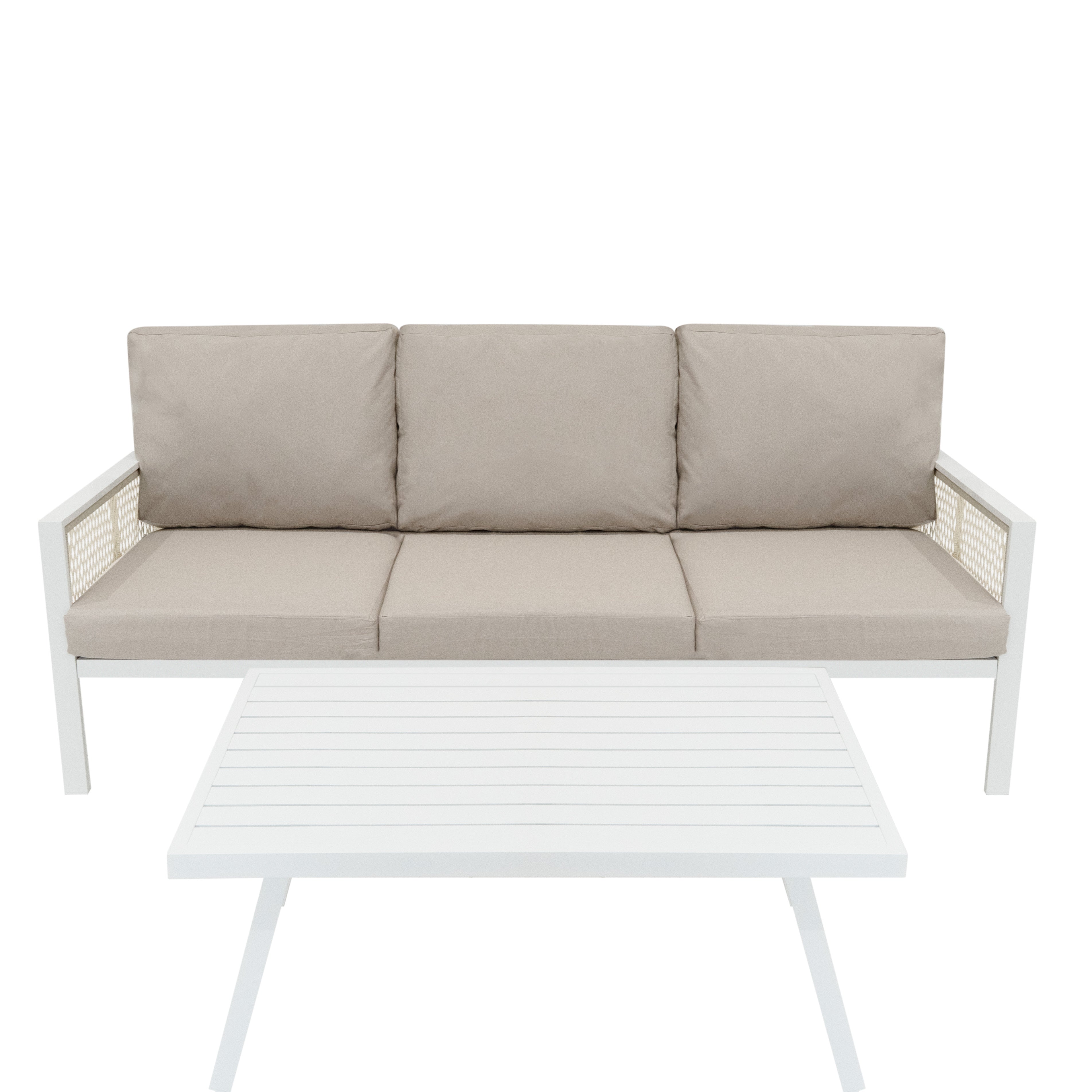 Q-Rax Set Giardino Alluminio 4 Pezzi con Cassapanca 582L