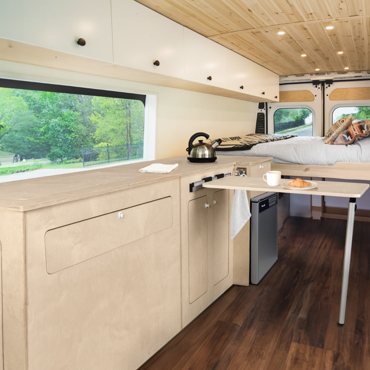 Q-Rax Accessori Casa Cucina Camper Mobile Betulla Frigo Argento