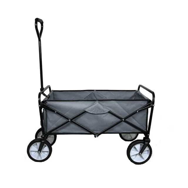 Q-Rax Carrello Giardinaggio Pieghevole Grigio 70 kg