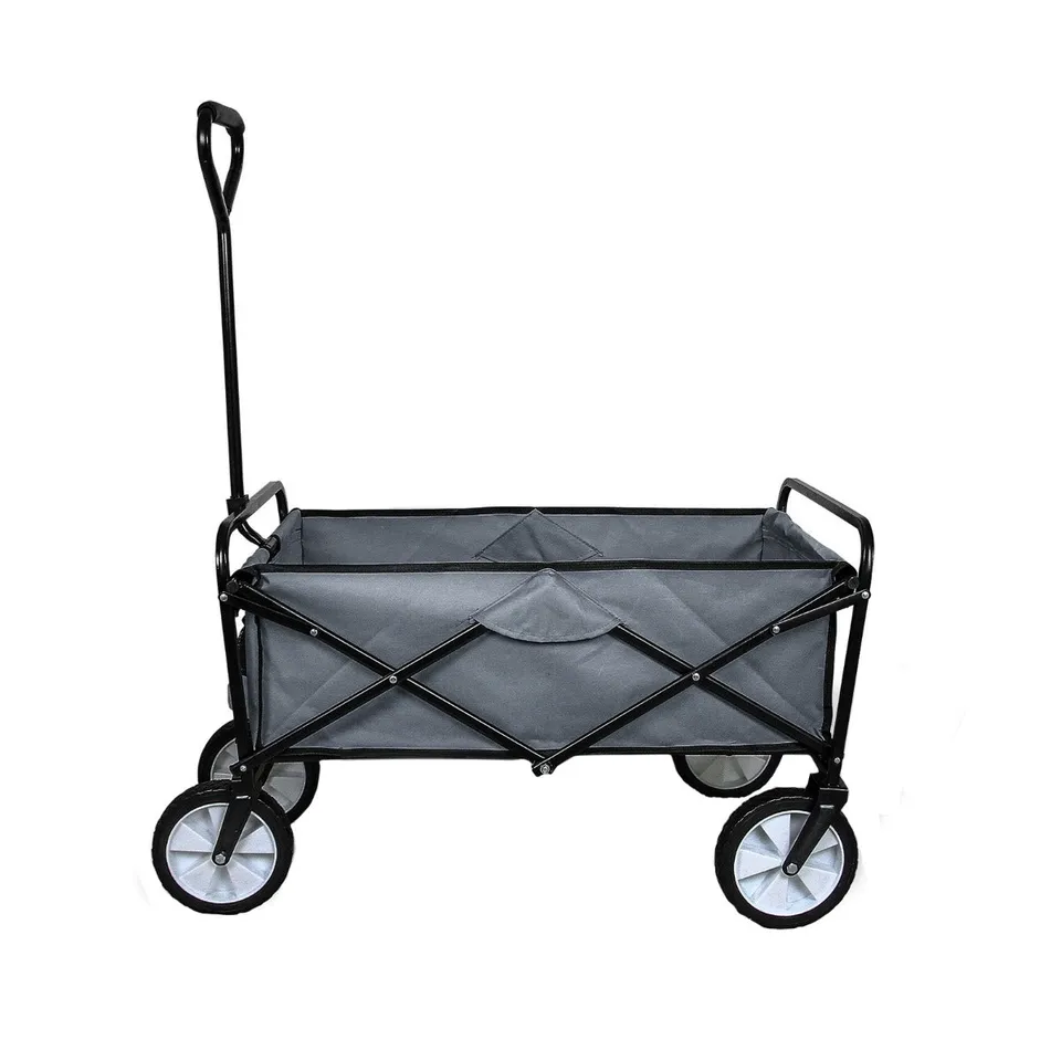 Q-Rax Carrello Giardinaggio Pieghevole Grigio 70 kg