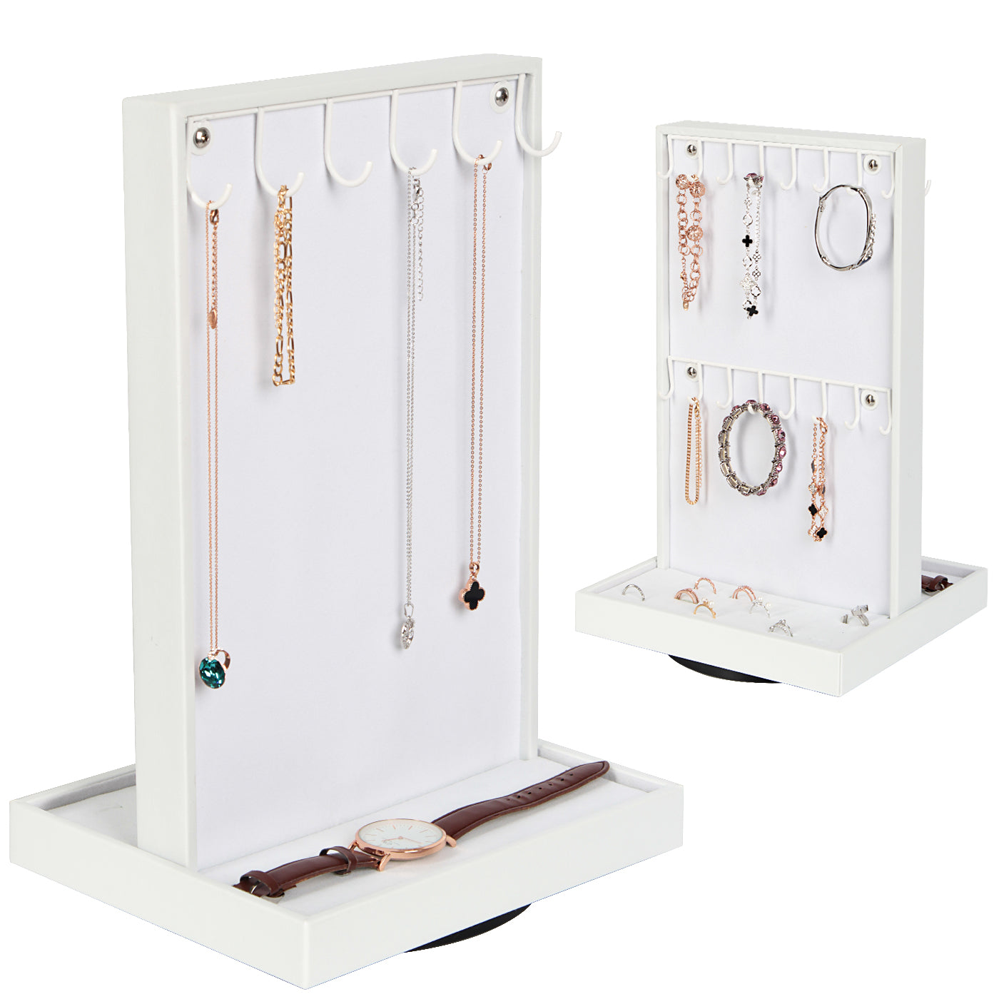 Jackcube Design Makeup Jewelry Portagioie Girevole Bianco 2 Lati