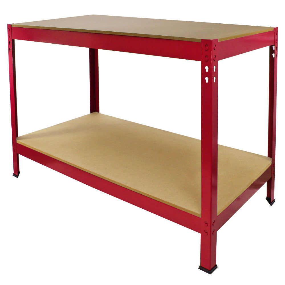 Q-Rax Banco Lavoro 100cm Rosso 200kg per Ripiano
