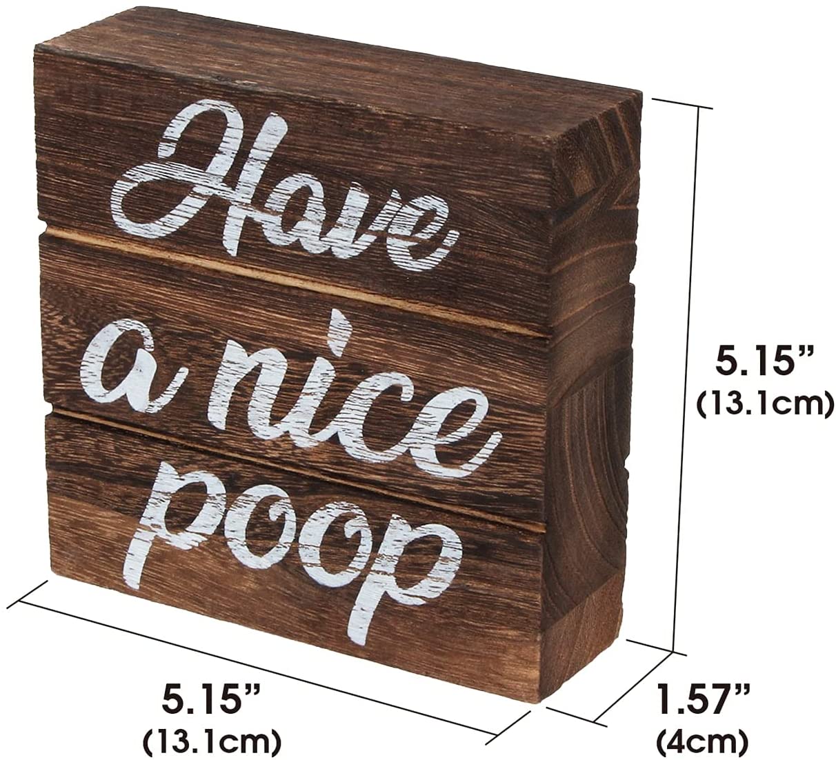 Jackcube Design Bathroom Targa Bagno Legno Bifacciale 13 cm