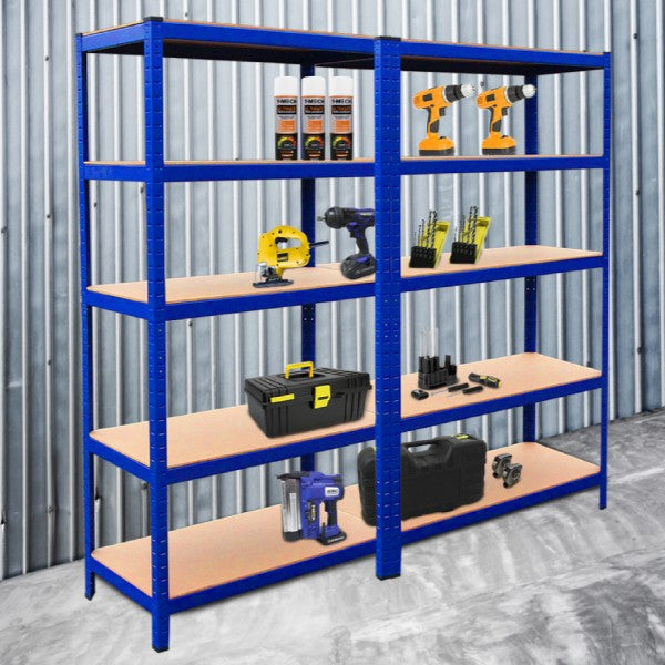 Q-Rax T-Rax Scaffale 75x30 cm Blu 2 Pezzi Portata 150 kg