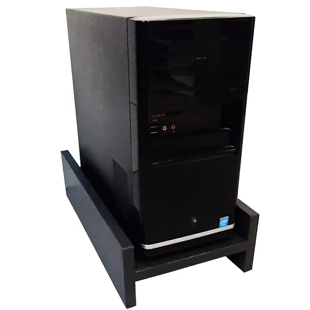 Henor Prese della CPU supporto torre legno 25x45x12 cm grafite