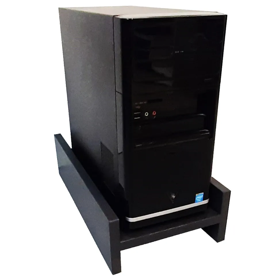 Henor Prese della CPU supporto torre legno 25x45x12 cm grafite