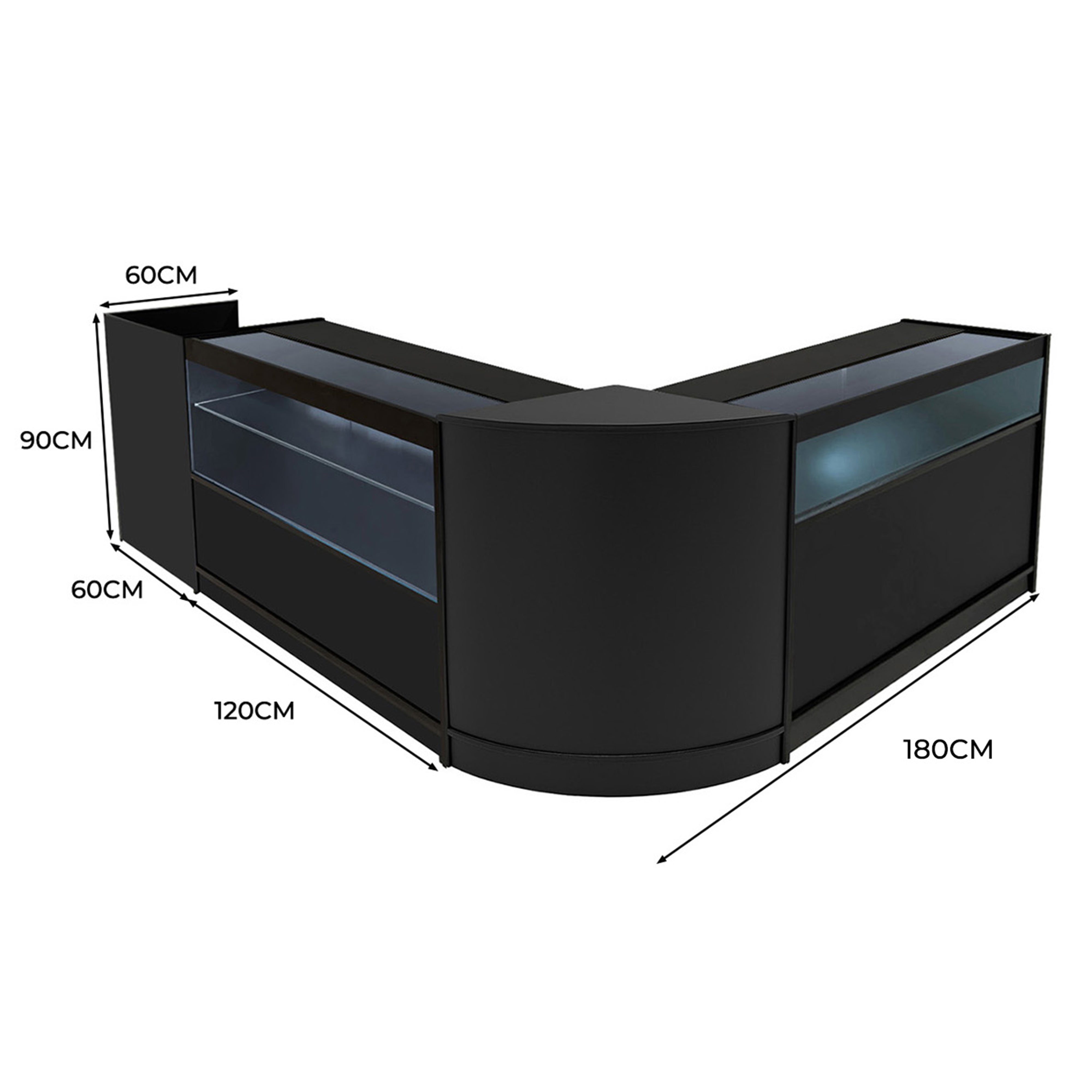 Q-Rax Set Banconi Gravity LED Nero B1200 C1200 TB60 CM60
