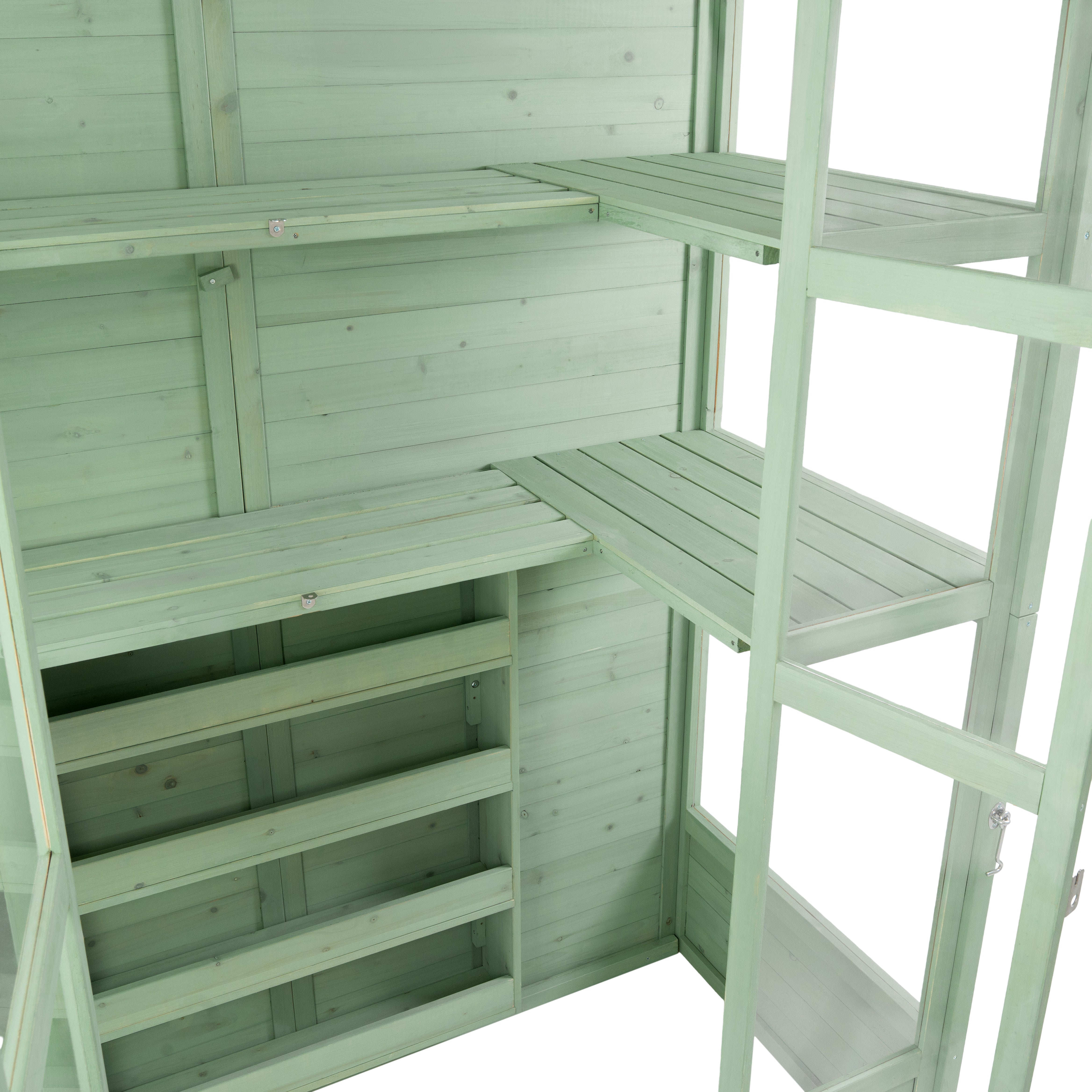 Q-Rax Serra vittoriana verde 152x61 cm con ripiani