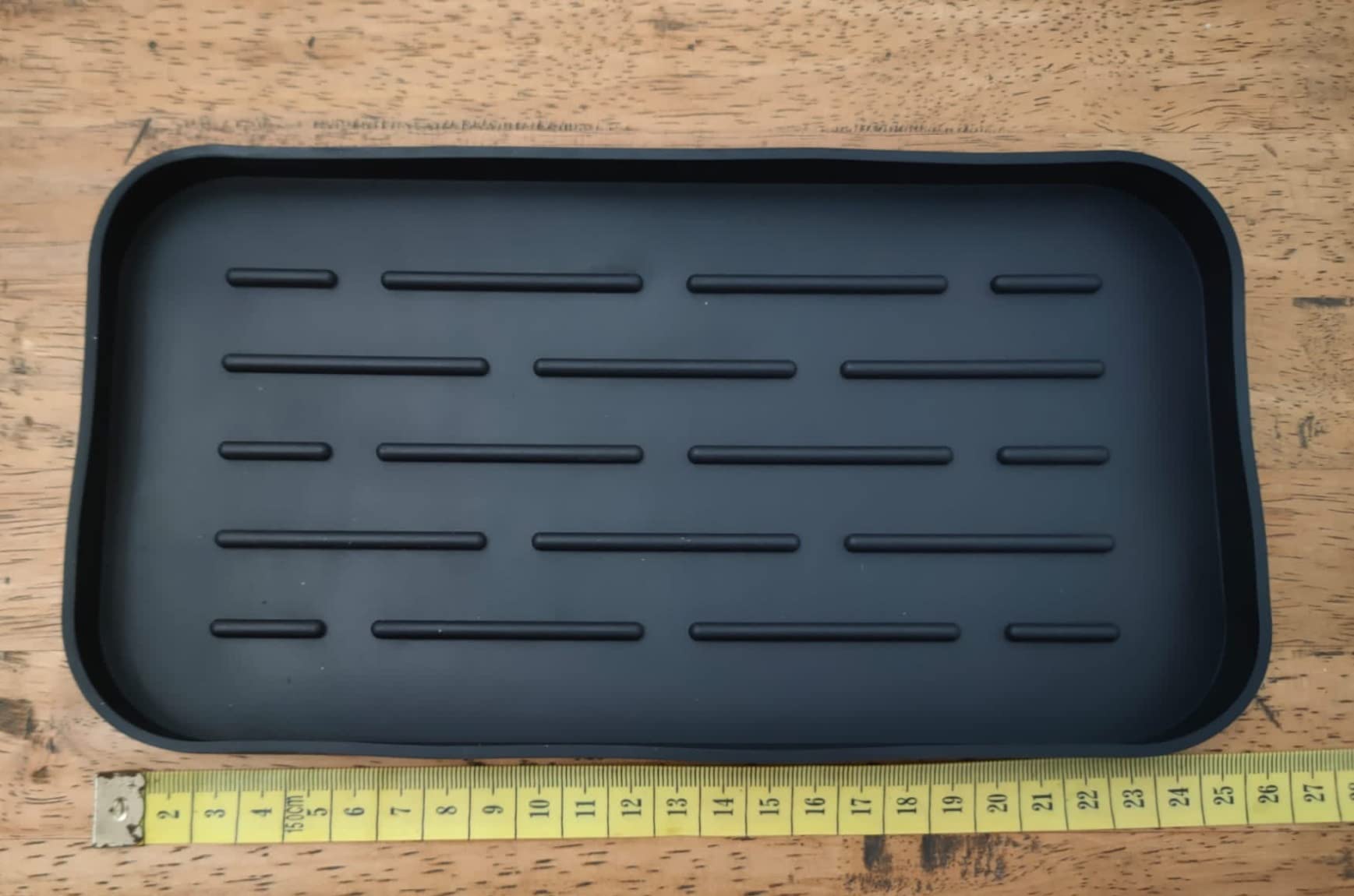HGYZE Porta Spugna e Scolapiatti Tappetino Silicone Nero 25,5x14