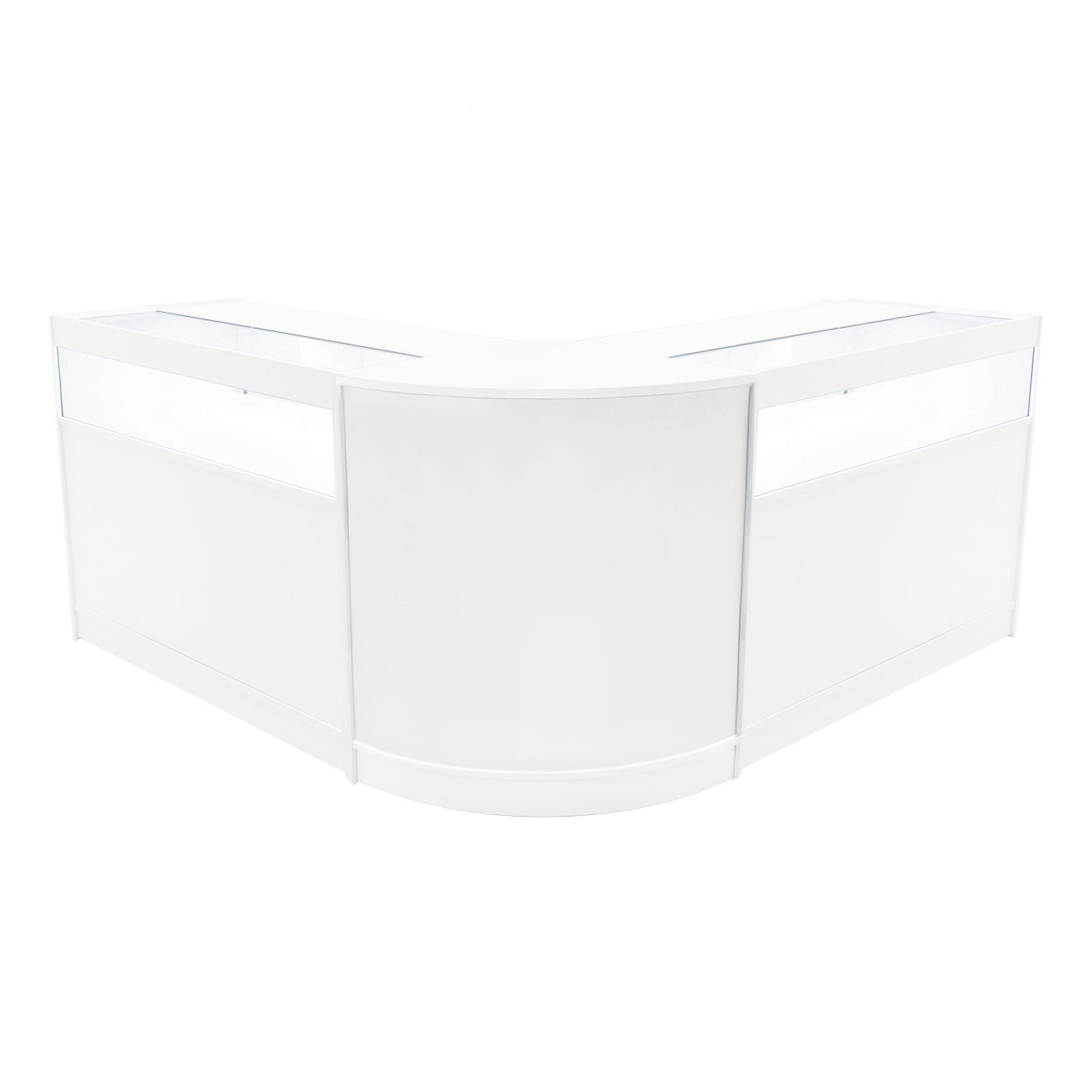 Q-Rax Iris Set Banconi LED B1200 x2 Angolo CM60 Bianco Vetro