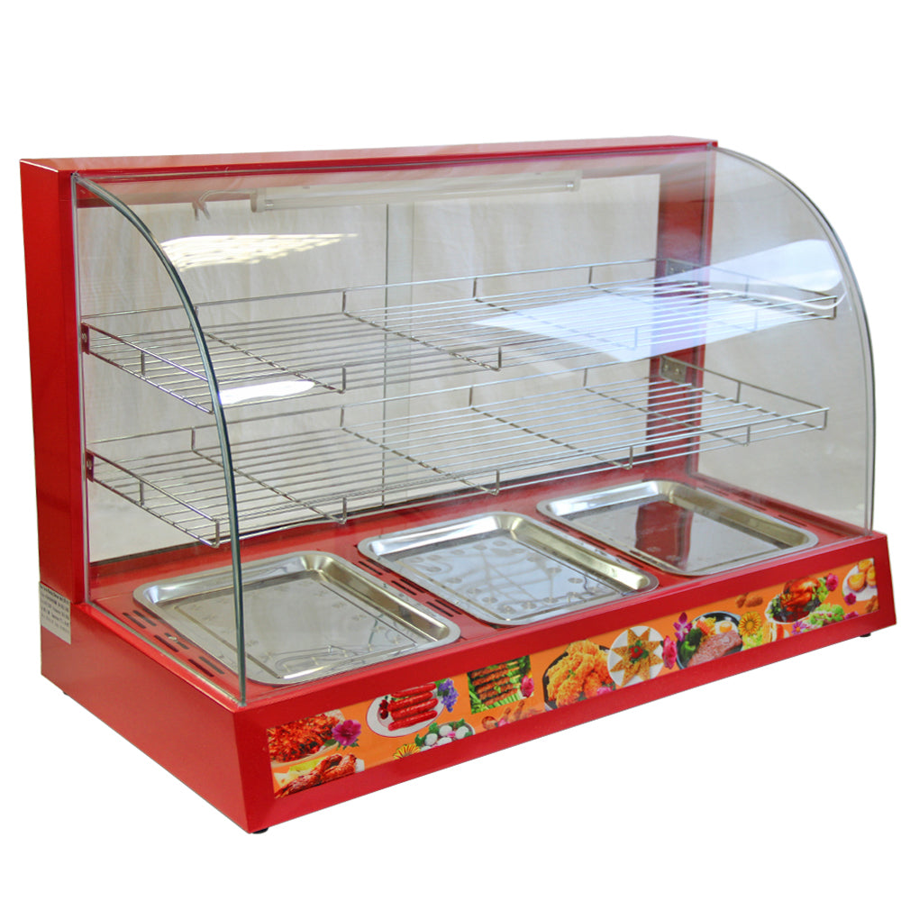 Q-Rax Vetrina Scaldavivande Elettrica 90cm vetro 50-80°C