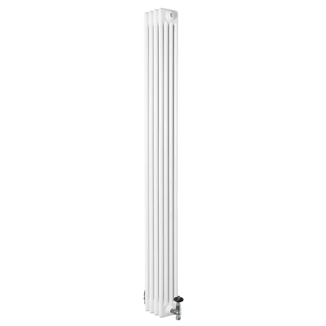 Q-Rax Radiatore 4 Colonne 1800x200 Bianco con Valvole